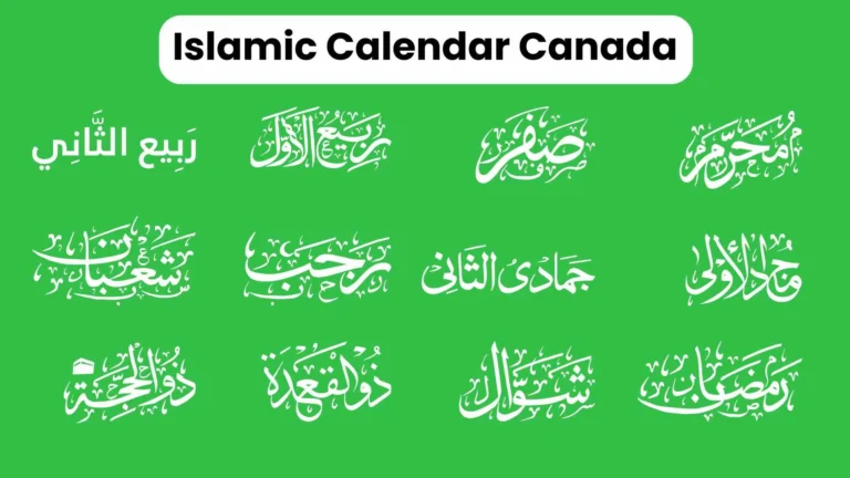 Canada’s Islamic Calendar (Hijri) for 2024