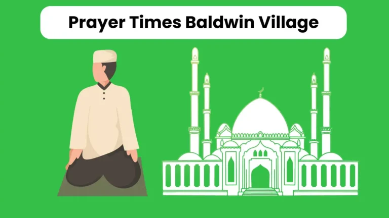 Men is offering prayer after checking the Prayer Times Baldwin Village from Mosque