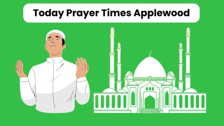 Boy in white Qurta offering prayer by following Prayer Times Applewood