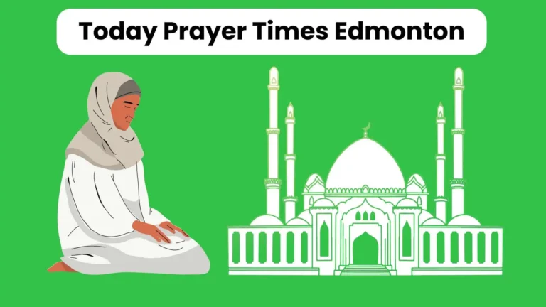 Women is offering namaz by following Prayer Times Edmonton