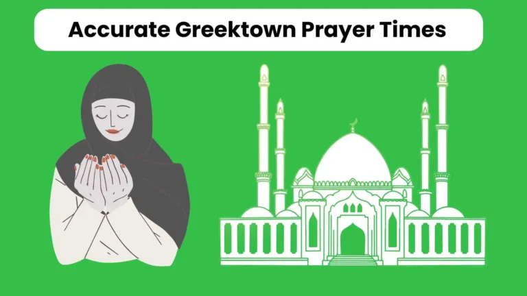 A girl offering dua according to Prayer Time Greektown